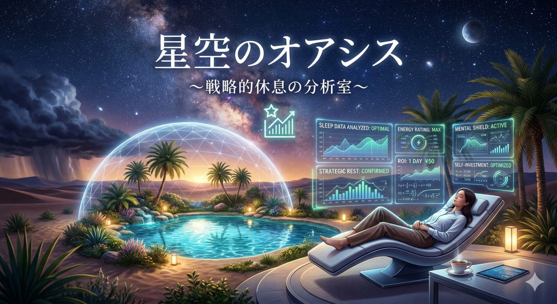星空のオアシス：戦略的休息と自己投資の分析室