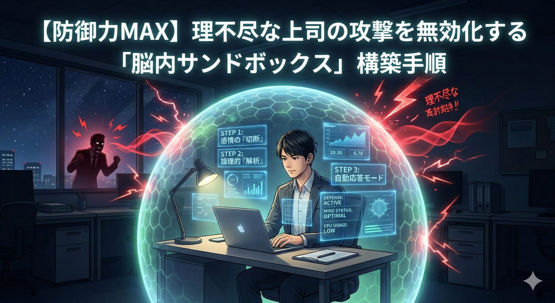理不尽な上司の攻撃を無効化する「脳内サンドボックス」構築手順（メンタル防衛術）