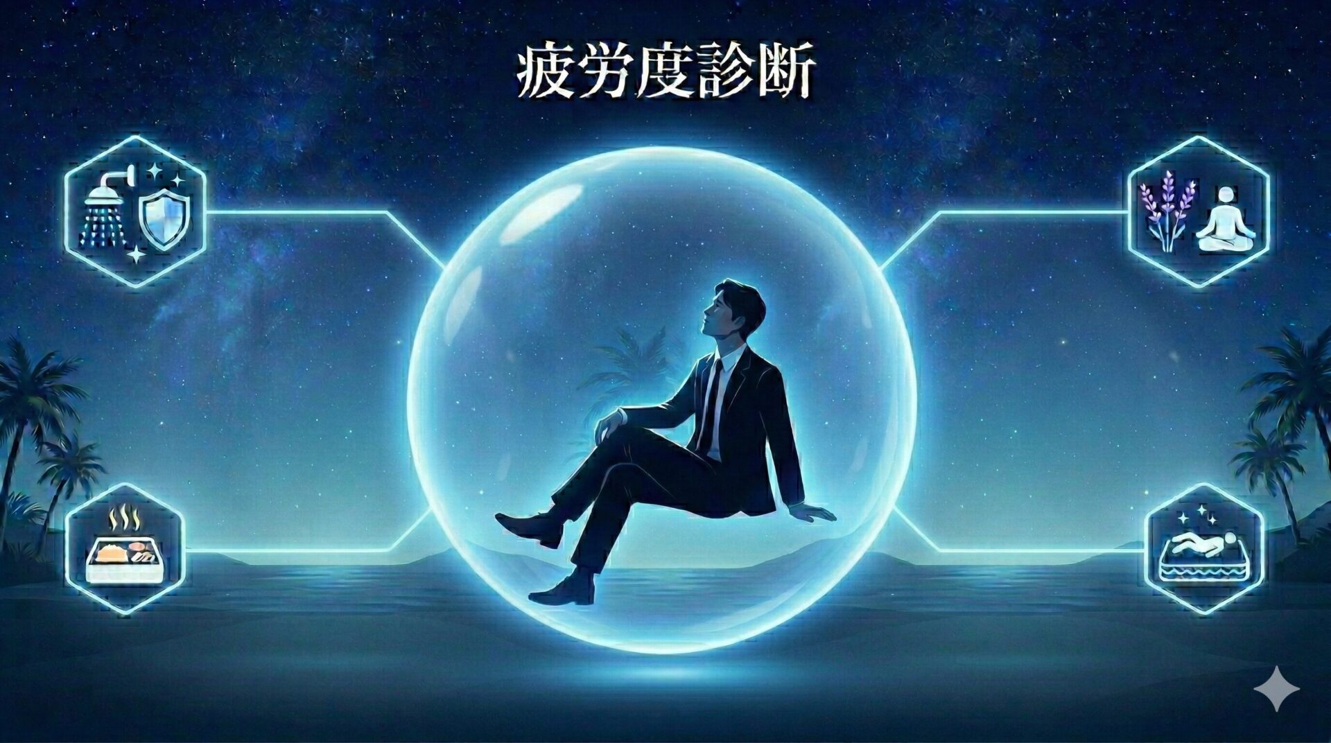 疲労度診断：ストレスから心身を守る24時間防衛システムのイメージ画像